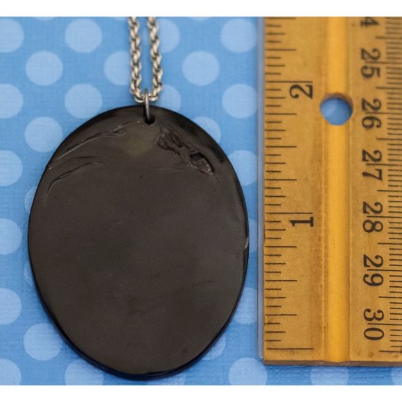 19 inch, Vintage Mother of Pearl & Abalone Cameo Elegant Necklace - M27 - Picture 3 of 3